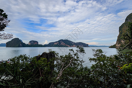 詹姆斯邦德岛海滩纽带海洋旅行旅游石头异国独木舟悬崖热带天空图片