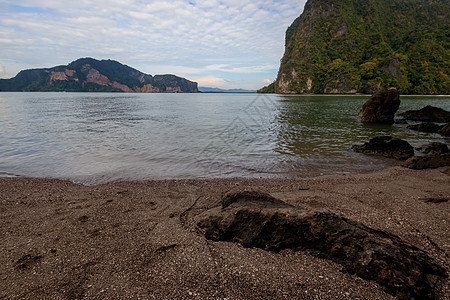 詹姆斯邦德岛海滩旅游悬崖岩石海岸天空旅行独木舟蓝色风景石头图片