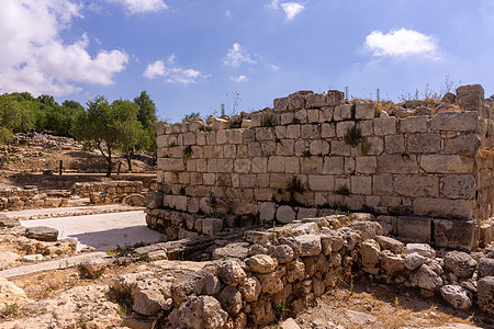 在Samaria定居点考古公园挖掘的土石旅游考古学发掘圣经历史旅行废墟假期图片