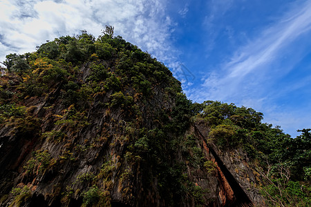 詹姆斯邦德岛山天堂热带天空公园旅游蓝色石头绿色海岸石灰石图片