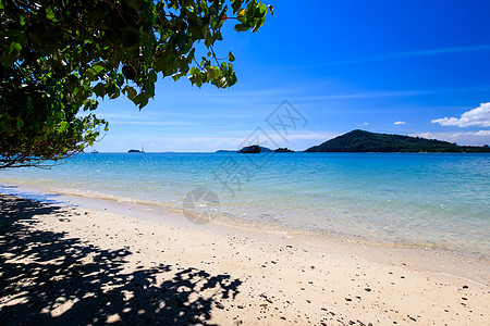 有金沙和海的海滩风景白色气候水晶假期旅游天空海洋蓝色海景图片