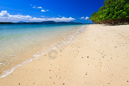 有金沙和海的海滩水晶旅游风景白色海景气候热带假期旅行海洋图片