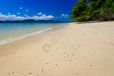 有金沙和海的海滩天空白色海洋风景水晶旅行热带旅游假期蓝色图片