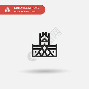 Luovre 简易向量图标 说明符号设计模板 f建筑纪念碑旅游博物馆文化建筑学城市时尚世界收藏图片