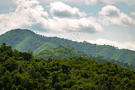 山地 河流 森林和云层的自然景观溪流岩石天空绿色蓝色多云山脉环境旅行图片