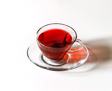 卡卡德红茶杯 白色背景红色盘子杯子花瓣食物草本药品叶子草本植物图片