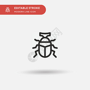 甲虫简单矢量图标 说明符号设计模板f蜘蛛瓢虫漏洞昆虫收藏艺术网络螳螂蟋蟀动物图片