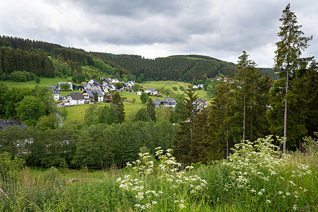 Rothaar山 德国索埃尔兰旅行环境天空旅游远足植物群村庄全景城市假期图片