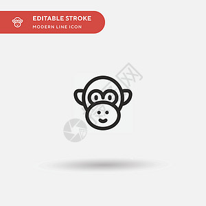 松鼠猴子简单的矢量图标 说明符号设计 t图片