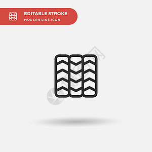 Tire 简单向量图标 为以下设置的缩略图符号设计模板图片