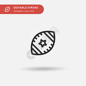 Rugby Ball 简单矢量图标 说明符号设计时针竞赛标识活动网站网球螺旋保龄球运动游戏足球图片