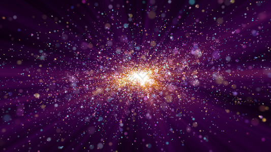 空间光粒子中的星系镜片活力火花魔法力量耀斑时间宇宙射线科学图片