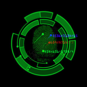 数字指纹扫描识别系统传感器钥匙刑事基准键盘计算机认证数据屏幕插图图片