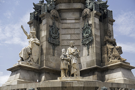 哥伦布纪念碑 巴塞罗那日景雕像景观风景正方形观光历史性旅行纪念碑建筑学城市图片