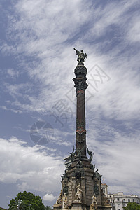 哥伦布纪念碑 巴塞罗那日景历史风景地标游客旅行旅游观光历史性纪念碑正方形图片