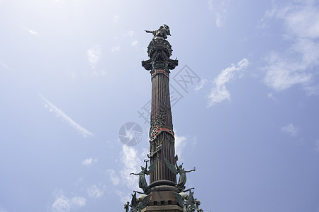 哥伦布纪念碑 巴塞罗那日景景观城市历史性柱子旅行旅游建筑学地标广场观光图片