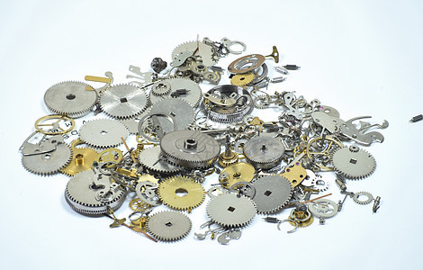 静态生活齿轮轮子手表钟表静物金属艺术黄铜零件背景图片