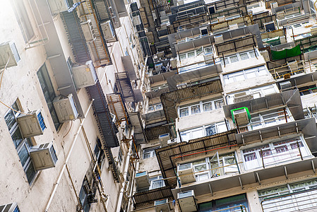 香港的民居区 人口拥挤的住宅区摩天大楼房子贫民窟建筑学问题住宅小区住房建造业办公楼开发图片