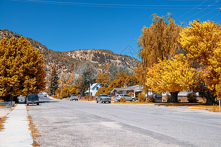 秋天犹他州格伦代勒附近农村公路图片