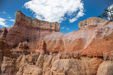 美国布莱斯峡谷国家公园的皇后花园轨迹荒野风景气候悬崖蓝色侵蚀旅行旅游目的地沙漠图片