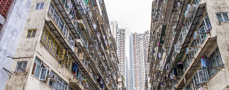 香港的民居区 人口拥挤的住宅区贫民窟城市生活景观开发建筑房子地方问题目的地住房图片