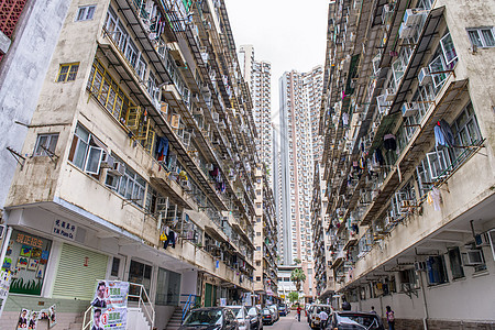 香港香港 - 2014年5月 高楼的拥挤住宅公寓图片