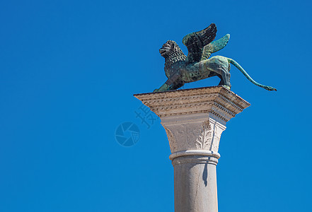 意大利威尼斯圣马克广场的古老翼狮 意大利威尼斯图片
