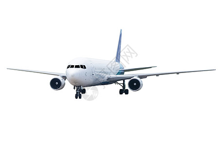 以白色背景隔离的真正飞机前方的白底插图喷射车辆翅膀客机机身航班民间反射旅游图片