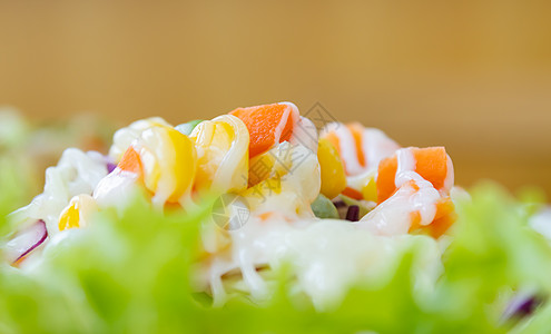 维冈沙拉Vegan Salad 配有五月花粉午餐气味味道香味早餐素食饮食沙拉玉米食物图片