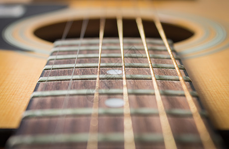 声学吉他近距离手指板和音响吉它内涵图片