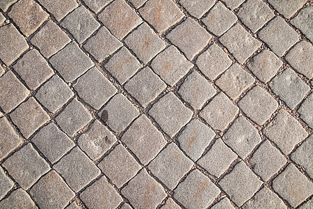 石砖砖块路段的纹理背景铺路材料花岗岩街道石头立方体岩石人行道灰色城市图片