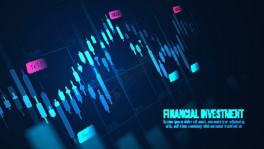 股票市场或图形概念中的前额交易图经济蓝色银行业指标插图生长库存速度货币资产图片