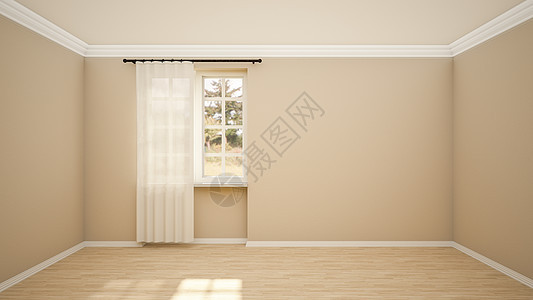 空房间和客厅现代风格的室内设计 窗户和木地板 3d 渲染阁楼装饰房子建筑学石板插图公寓天花板玻璃硬木背景图片