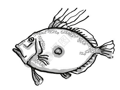 多里国王-新西兰渔鱼卡通回溯光图图片