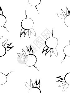 黑色和白色白莓无缝面包的面条画风格图像背景图片