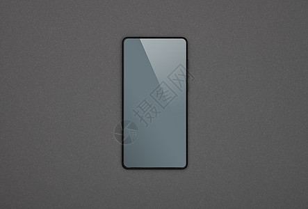 灰色为空白屏幕的黑智能手机图片