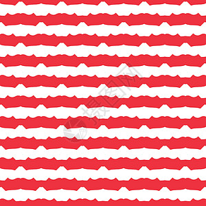 矢量无缝图案纹理背景 带有几何形状 以红色 白色颜色为颜色图片