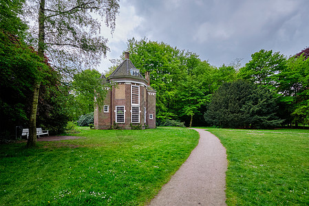 17世纪茶叶屋剧院 位于荷兰海牙阿伦斯多普公园房子茶馆房屋公园图片