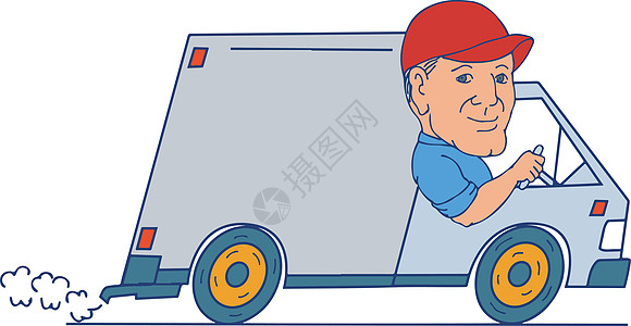 范卡通卡车(Van Cartoon)图片