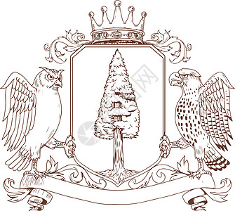 猫头鹰和霍克红木王冠图片