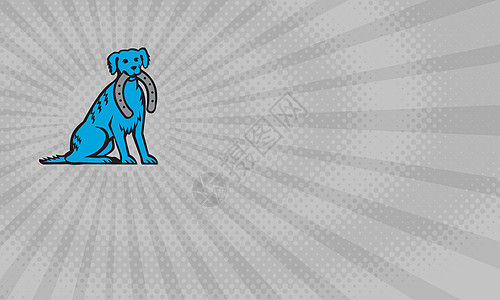 蓝狗渡狗公司名卡陨石色艺术品名片野生动物宠物圆圈马蹄铁海报动物色调图片