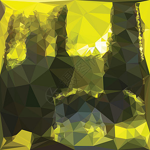 电子Lime黄色抽象摘要低多边形背景测量电石灰折纸三角形三角马赛克多面体像素化绿色图片