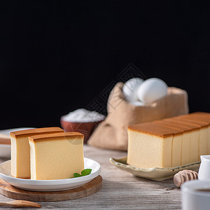 Castella kasutera  美味的日本切片海绵蛋糕食品果子面粉蜂蜜木头桌子食物甜点盘子乡村美食图片