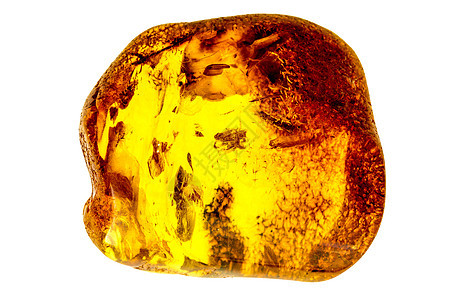 闭着的琥珀石矿物生物学化石宏观橙子黄色白色夹杂物水晶树脂图片