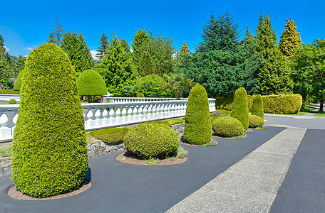 栅栏装饰风格园林绿化高清图片