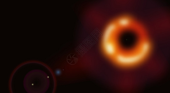 黑洞 全日食 抽象图像 插图图片