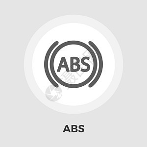 ABS平面图标夹子圆形网络故障警告汽车传感器金子注意力艺术图片