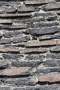古老风湿的生锈石砖墙背景空白结构苦恼岩石风化房子建筑学建筑石头乡村图片