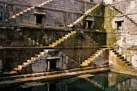 印度拉贾斯坦邦Jodhpur韵律旅游旅行步子古董观光地标遗产楼梯建筑学图片