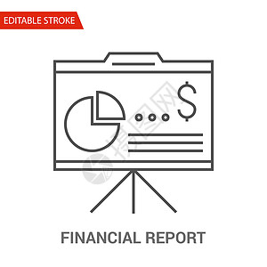 财务报告图示 薄线矢量插图馅饼项目白色战略统计图表推介会黑色数据会计图片